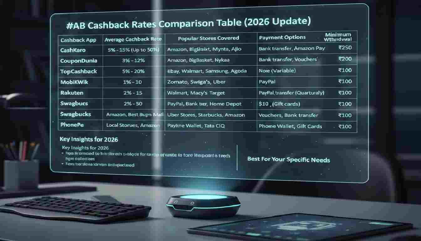 Cashback Apps Comparison